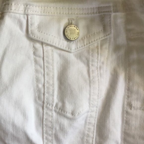 Ann Taylor Petite Tie Sleeve Denim Jacket - Picture 7 of 10